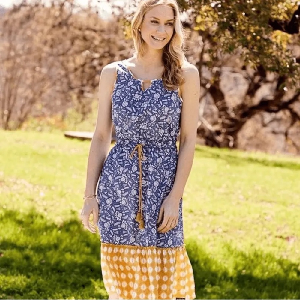 Matilda Jane Blue Ridge Farmhouse Sleeveless Floral Dress ~ New w/ Tags - Medium